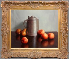 Pewter Vessel with Fruit