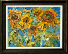 216050 Sunflowers in Blue and Gold
