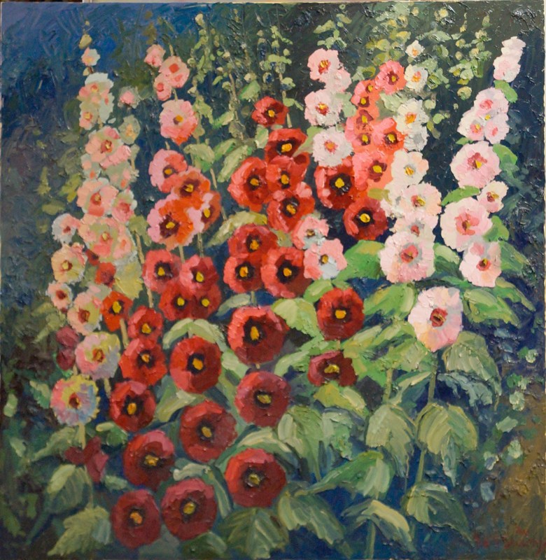 218778 Hollyhocks